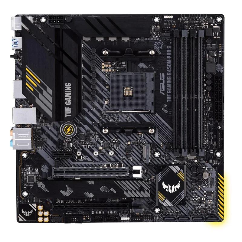 ASUS TUF GAMING B450M-PRO S AMD B450 (AM4) ũ ATX ̹ , PCIe 3.0,  M.2, 10 DrMOS Ŀ , 1x2.5Gb
